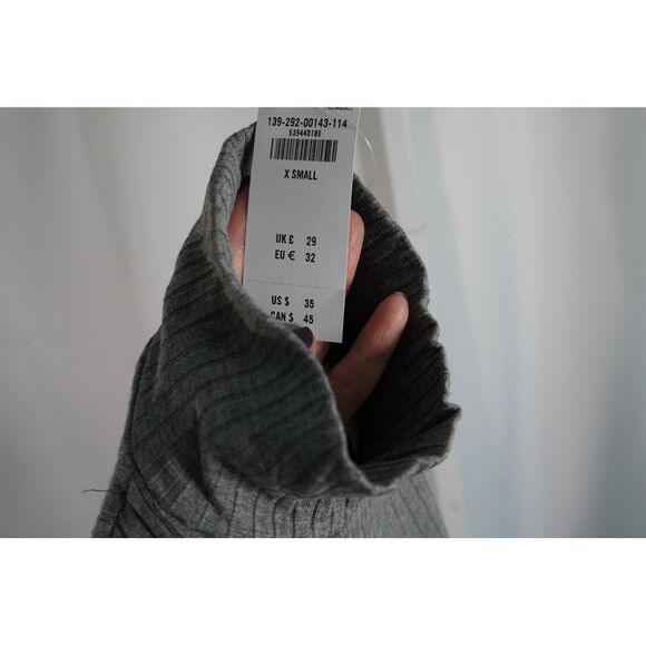 Abercrombie‎ & Fitch NWT XS Grey Classic Wide Rib Mockneck Top - Picture 5 of 8